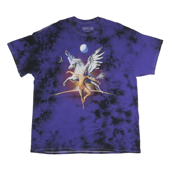 TRIPPK REDD Mens Blue & Black Graphic T-Shirt XL Short Sleeve Crew Neck Printed