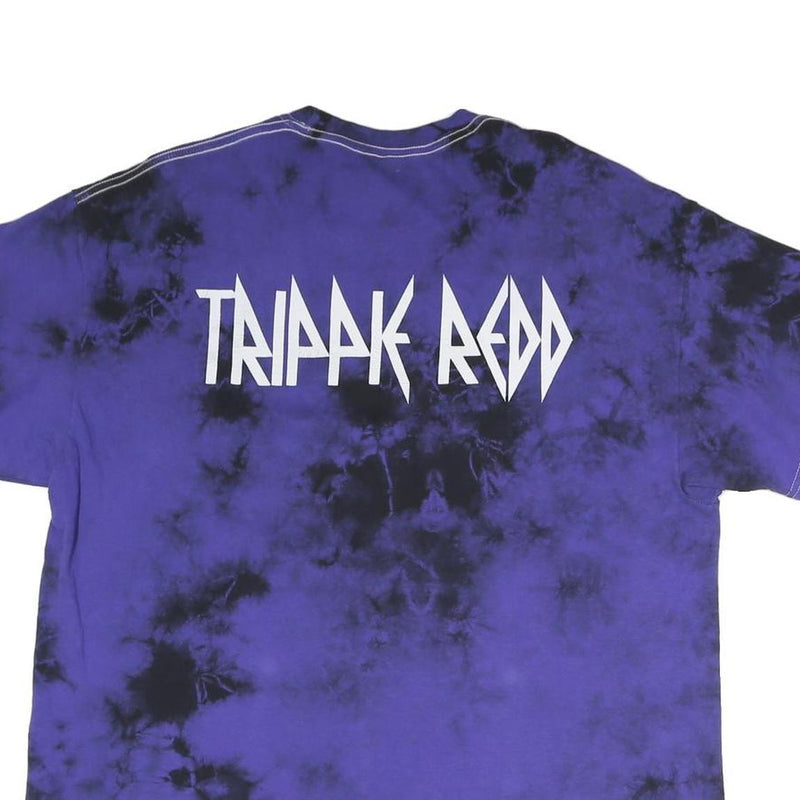 TRIPPK REDD Mens Blue & Black Graphic T-Shirt XL Short Sleeve Crew Neck Printed
