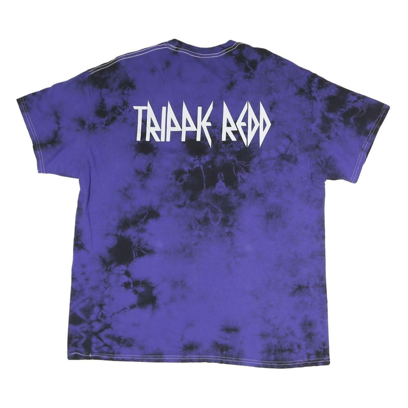 TRIPPK REDD Mens Blue & Black Graphic T-Shirt XL Short Sleeve Crew Neck Printed