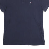 TOMMY HILFIGER Mens Blue Cotton Polo Shirt M Short Sleeve Classic Fit Logo