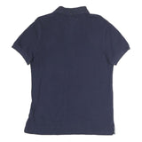 TOMMY HILFIGER Mens Blue Cotton Polo Shirt M Short Sleeve Classic Fit Logo