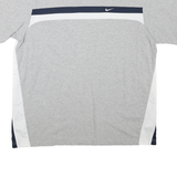 NIKE Mens Grey & Navy Athletic T-Shirt XL Short Sleeve Crew Neck Sportswear