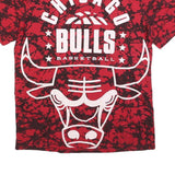 NBA Mens Red Black Chicago Bulls Graphic T-Shirt L Short Sleeve Crew Neck