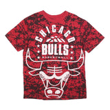 NBA Mens Red Black Chicago Bulls Graphic T-Shirt L Short Sleeve Crew Neck