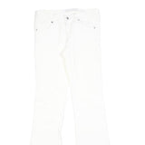 ARMOR JEANS Womens Jeans White Slim Flared Denim W28 L34 Cotton Blend Zip