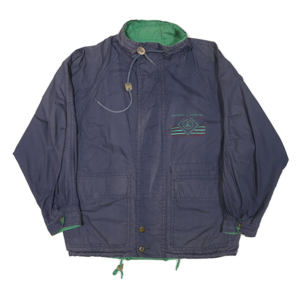 LIBERTY Mens Blue & Green Cotton Blend Zip Jacket XL Casual Outdoor Lightweight