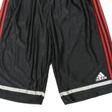 ADIDAS Mens Shorts Black & Red Sports Casual L L W24 Polyester Blend