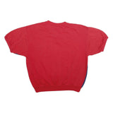 TRENT SPORT Womens Red & Navy Pullover Crew Neck 2XL Colour Block Sweatshirt