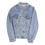 LEVI'S Mens Blue Denim Jacket M Cotton Blend Button Closure Classic Fit