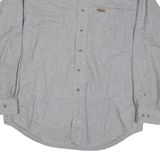WOOLRICH Mens Grey Button-Down Cotton Blend Shirt L Casual Long Sleeve