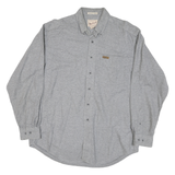 WOOLRICH Mens Grey Button-Down Cotton Blend Shirt L Casual Long Sleeve