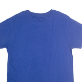 MAJESTIC Mens Blue LA T-Shirt L Short Sleeve Crew Neck Cotton Blend Casual Urban