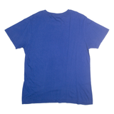 MAJESTIC Mens Blue LA T-Shirt L Short Sleeve Crew Neck Cotton Blend Casual Urban