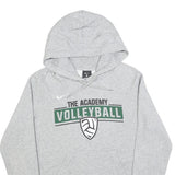 NIKE Womens Grey The Academy Volleyball Pullover Hoodie L Cotton Blend