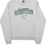 NIKE Womens Grey The Academy Volleyball Pullover Hoodie L Cotton Blend