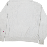 CHAMPION Mens Grey Hoodie L Cotton Blend Pullover Casual Hooded Sweatshirt