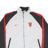 NIKE Mens White Black & Red Track Jacket XL Polyester Blend Zip Athletic