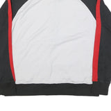 NIKE Mens White Black & Red Track Jacket XL Polyester Blend Zip Athletic