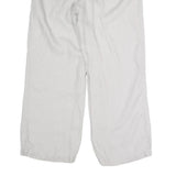 INC Womens Linen Relaxed Wide-Leg Trousers White W30 L29 Casual Summer Style