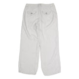 INC Womens Linen Relaxed Wide-Leg Trousers White W30 L29 Casual Summer Style