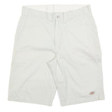 DICKIES Mens Shorts White Casual Regular L W36 Durable Cotton Blend Workwear