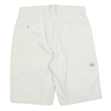 DICKIES Mens Shorts White Casual Regular L W36 Durable Cotton Blend Workwear