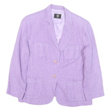 BOGNER Womens Lilac Button Jacket L Polyester Blend Woven Tailored Blazer