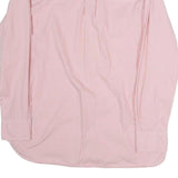 TOMMY HILFIGER Mens Pink & White Check Shirt L Cotton Button Down Collar Long