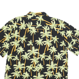 JOE MARLIN Mens Black & Green Palm Tree Print Shirt 2XL Casual Summer Holiday