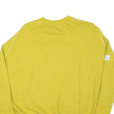 LEE Womens Yellow Cotton Blend Sweatshirt L Crew Neck Casual Pullover
