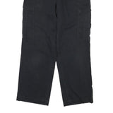 DICKIES Mens Black Cotton Blend Regular Fit Button Closure Trousers W34 L31