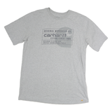 CARHARTT Mens Grey Graphic T-Shirt L Short Sleeve Crew Neck Original Workwear