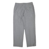Mens Grey Wool Blend Regular Fit Straight Trousers W32 L28 Classic Formal