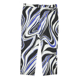 UEL CAMILO Womens Polyester Blend Black & White & Blue Regular Fit Straight