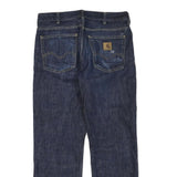CARHARTT Mens Regular Fit Blue Denim Jeans W33 L32 Zip Closure Classic Workwear
