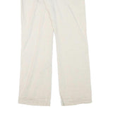 TWIK Womens Linen Cream Regular Fit Straight Leg Trousers W30 L32 Casual Summer