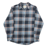 REDHEAD Mens Blue & Maroon Check Shirt M Casual Cotton Long Sleeve Button