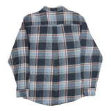 REDHEAD Mens Blue & Maroon Check Shirt M Casual Cotton Long Sleeve Button