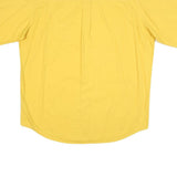 MARLBORO Mens Yellow Cotton Shirt L Short Sleeve Casual Classic