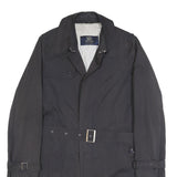 BOGGI Mens Black Classic Cotton Blend Jacket M Button Closure Belted