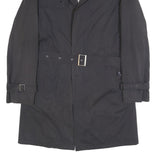 BOGGI Mens Black Classic Cotton Blend Jacket M Button Closure Belted