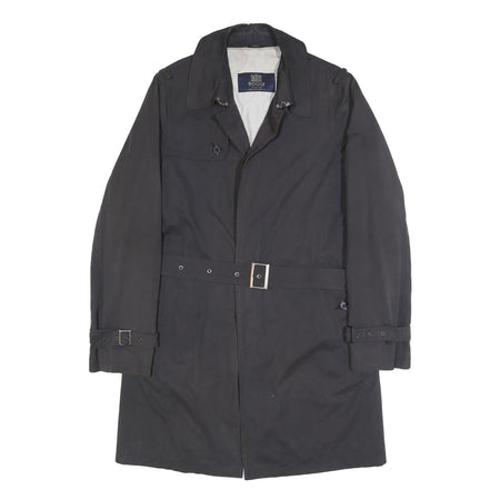 BOGGI Mens Black Classic Cotton Blend Jacket M Button Closure Belted