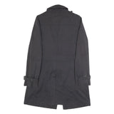 BOGGI Mens Black Classic Cotton Blend Jacket M Button Closure Belted