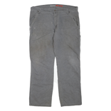 DICKIES Mens Jeans Grey Regular Straight Denim W38 L29 Workwear Casual Zip