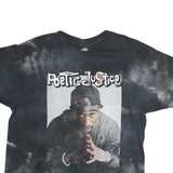 POETIC JUSTICE Mens Black Graphic T-Shirt XL Short Sleeve Crew Neck Cotton Blend