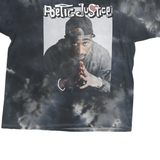 POETIC JUSTICE Mens Black Graphic T-Shirt XL Short Sleeve Crew Neck Cotton Blend