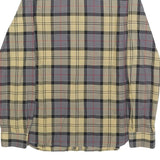 BARBOUR Womens Yellow & Grey Check Shirt UK 8 Long Sleeve Cotton Classic