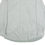 TOMMY HILFIGER Mens Light Grey Cotton Shirt L Classic Fit Button Down Collar
