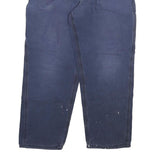 CARHARTT Mens Cotton Blend Navy Blue Regular Fit Straight Leg Trousers W40 L30