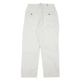 RIDERS Mens Cotton Blend White Regular Straight Trousers W28 L28 Casual Wear